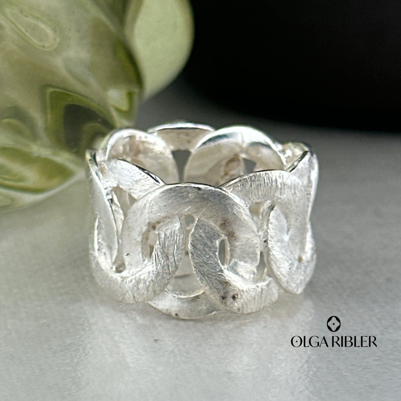 Olga Ribler Ringe: Silber Ring 925 ice mattiert Grösse 56 – Neu (gemäss Beschreibung) aus Luzern von Schmuckoutlet 2