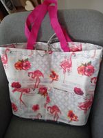 Sommer/Bade Tasche mit Flamingo Muster, Handmade,