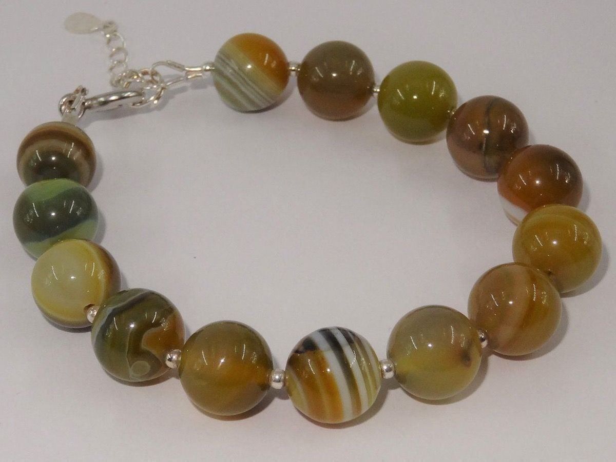 Bracciali & Braccialetti: Armband mit Achat und Silber Verschluss – Nuovo e nell'imballaggio originale da Matten b. Interlaken venduto da kero71 4