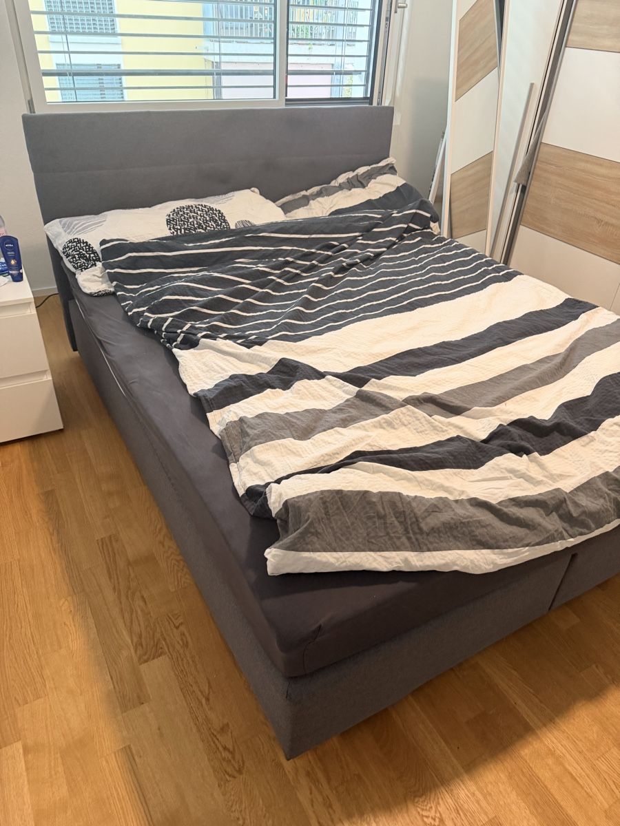 Letti: Boxspringbett grau mit Bettkasten 160x200cm – Usato da Ittigen venduto da Mjs_327