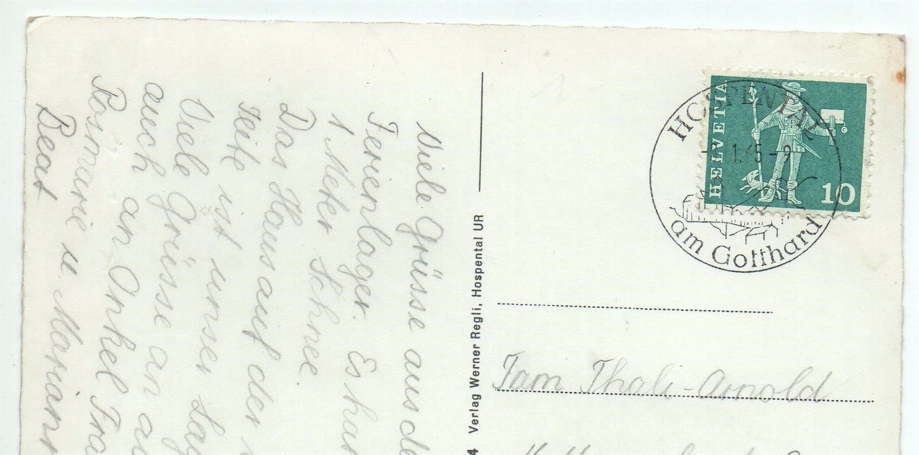 Cartoline postali: HOSPENTAL Sust mit Langobarden Turm – Usato da Jona venduto da philajona 1