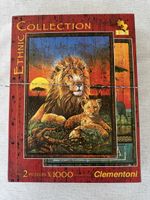 2 Puzzles Clementoni 1000 Teile Löwen Motiv
