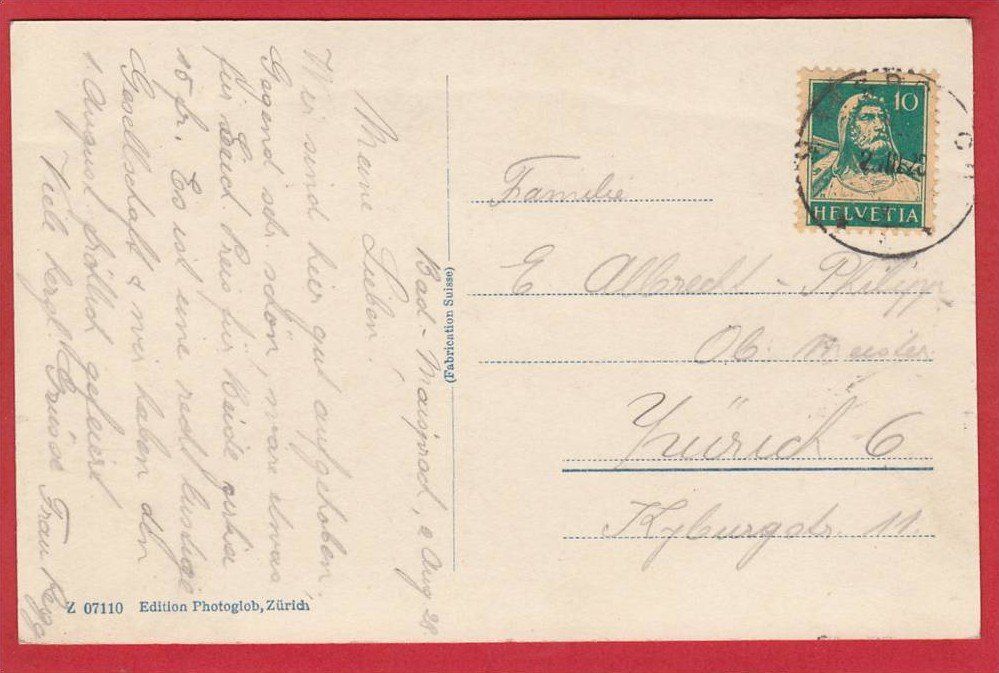 Ansichtskarten: BAD MAISPRACH 1928 – Gebraucht aus Grüningen von Kartenlaube 1