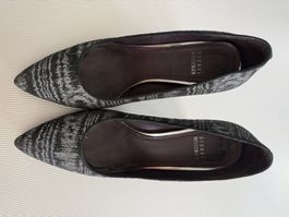 Stuart Weizman Pumps schwarz-silber, Grösse 37,5