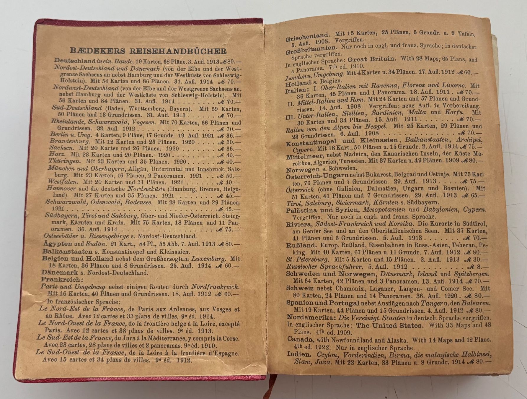 Libri: Guide Baedekers Schweiz - Edition de 1920 – Usato da Neuchâtel venduto da gefdeneuch 4