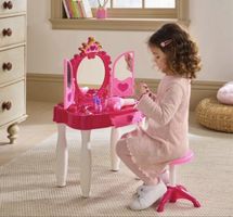 Schminktisch mit Spiegel, Licht und Sound pink