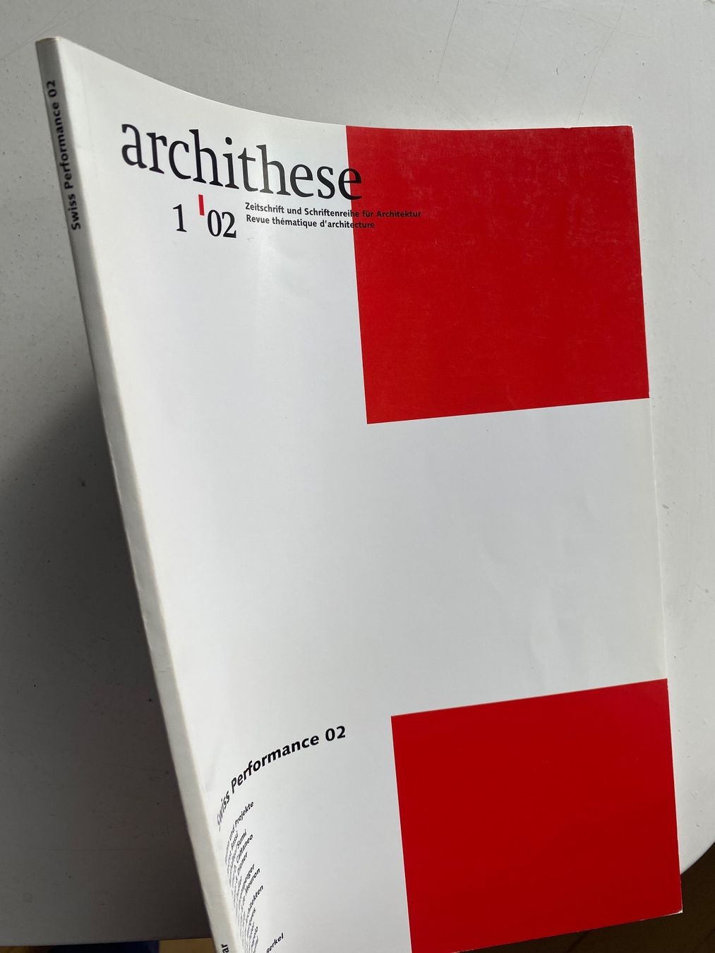 Bücher: archithese Swiss Performance 02. Architektur. Diener. Meili – Gebraucht aus Zürich von lesgarcons 4