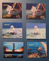 6 Stk. Space Bhutan spez. div. 3D Marken mit + ohne Air Mail