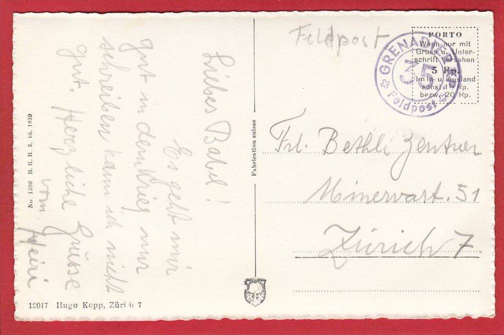 Cartoline postali: UNTER-KULM – Usato da Grüningen venduto da Kartenlaube 1