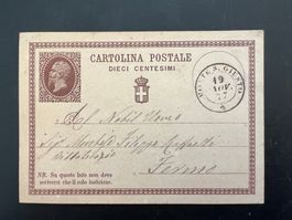 Postkarte Italien 1877 Monte S. Giusto  (G161)