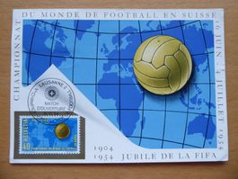 16.VI.54 Maximum Karte Fussball WM 1954