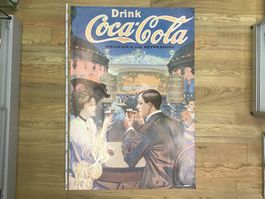 Coca-Cola Plakat DELICIOUS AND REFRESHING antiker Zustand