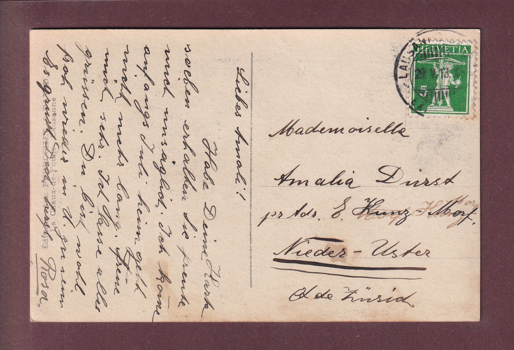 Cartoline postali: LAUSANNE - Palais de Rumine - 1913 – Usato da Pully venduto da nicecards 1