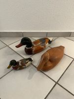 Drei antike Enten aus Holz aus Taiwan