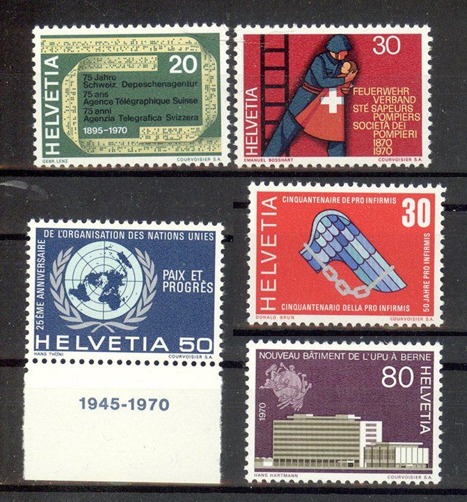 Tutti i francobolli: 1970, Sonderpostmarken I ** – Usato da Willisau venduto da Vollstempel