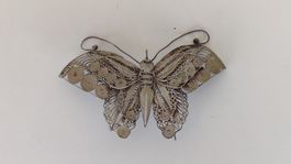 Filigrane Schmetterling Brosche, 925 Silber (WA1)