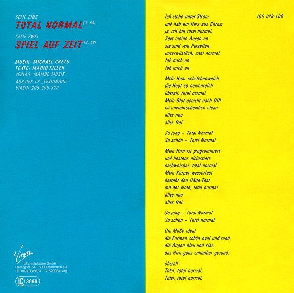 Schallplatten: Cretu Michael: Total Normal 7" – Gebraucht aus Steinhausen von Vilivinili 1