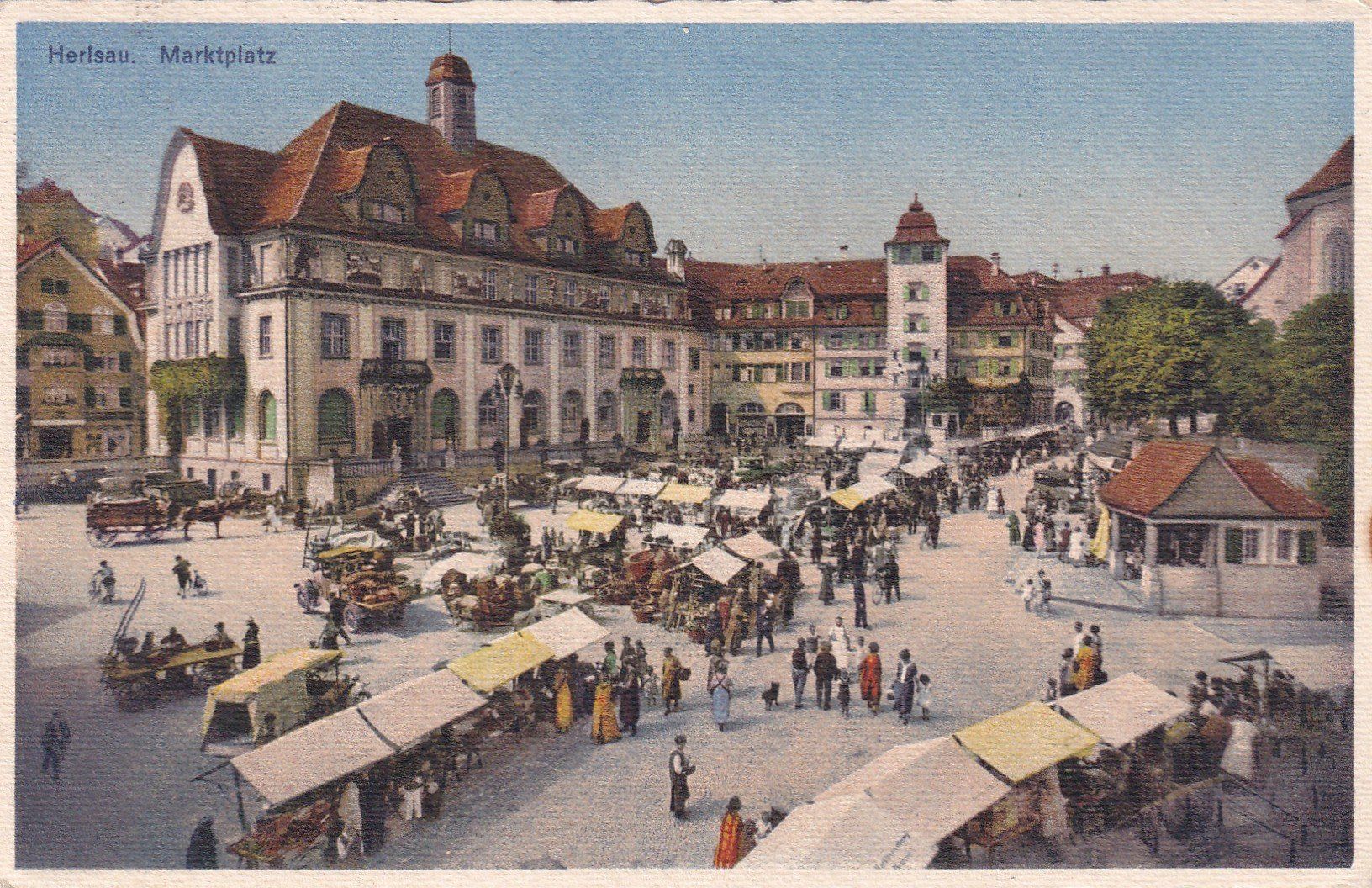 Cartes postales: Herisau Marktplatz  1937 – D'occasion à Cormoret par Pascalll2001