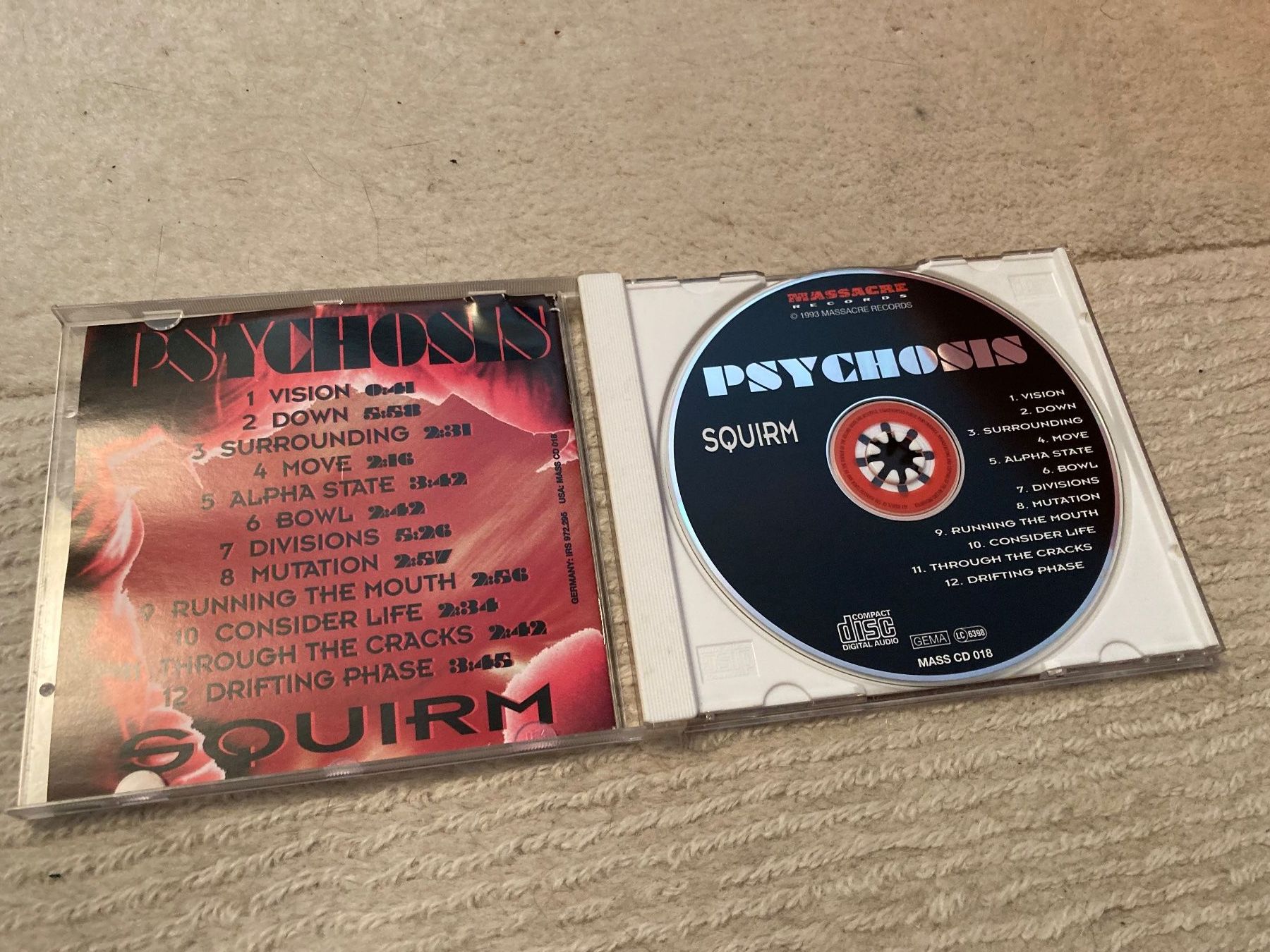 CD: Squirm - Psychosis (CD, Massacre Records)1993 original – Usato da Wagenhausen venduto da Novafreund283 1