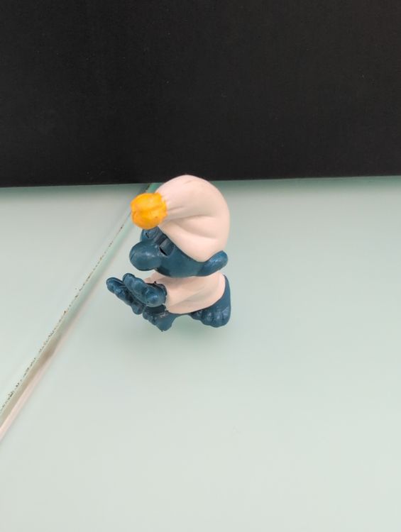 Figurine PVC Schtroumpf Meunier sac de blé 20152 Peyo – La Roue du Passé