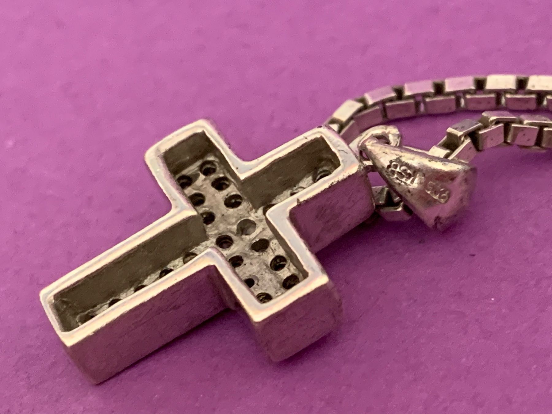 Ciondoli: Silberkette sterling silber mit KREUZ GLITZER – Usato da Dittingen venduto da Bijoubelle 4