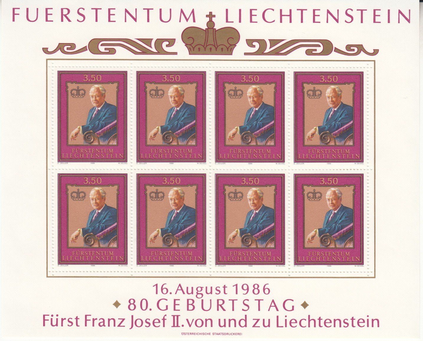 Tutti i francobolli: LBK 843 Kleinbogen postfrisch – Usato da Bürglen TG venduto da StampGraf