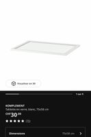 IKEA pax komplement tablette verre 75x58