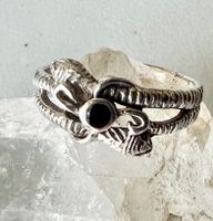 Schlangen der Wandlung/ skulpturaler Vintage Ring Silber 925