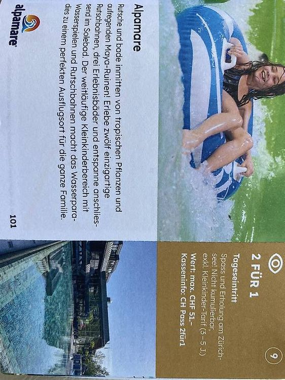 Alpamare 2 für 1 Gutschein Eintritt wert 51 chf (Neu und ...