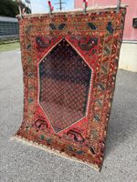 Malayer um 1910 auf Wolle antiker Teppich 185x133cm sauber