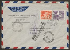Flugpost Schweiz 1953 Genf Colombo Katalog 900.-