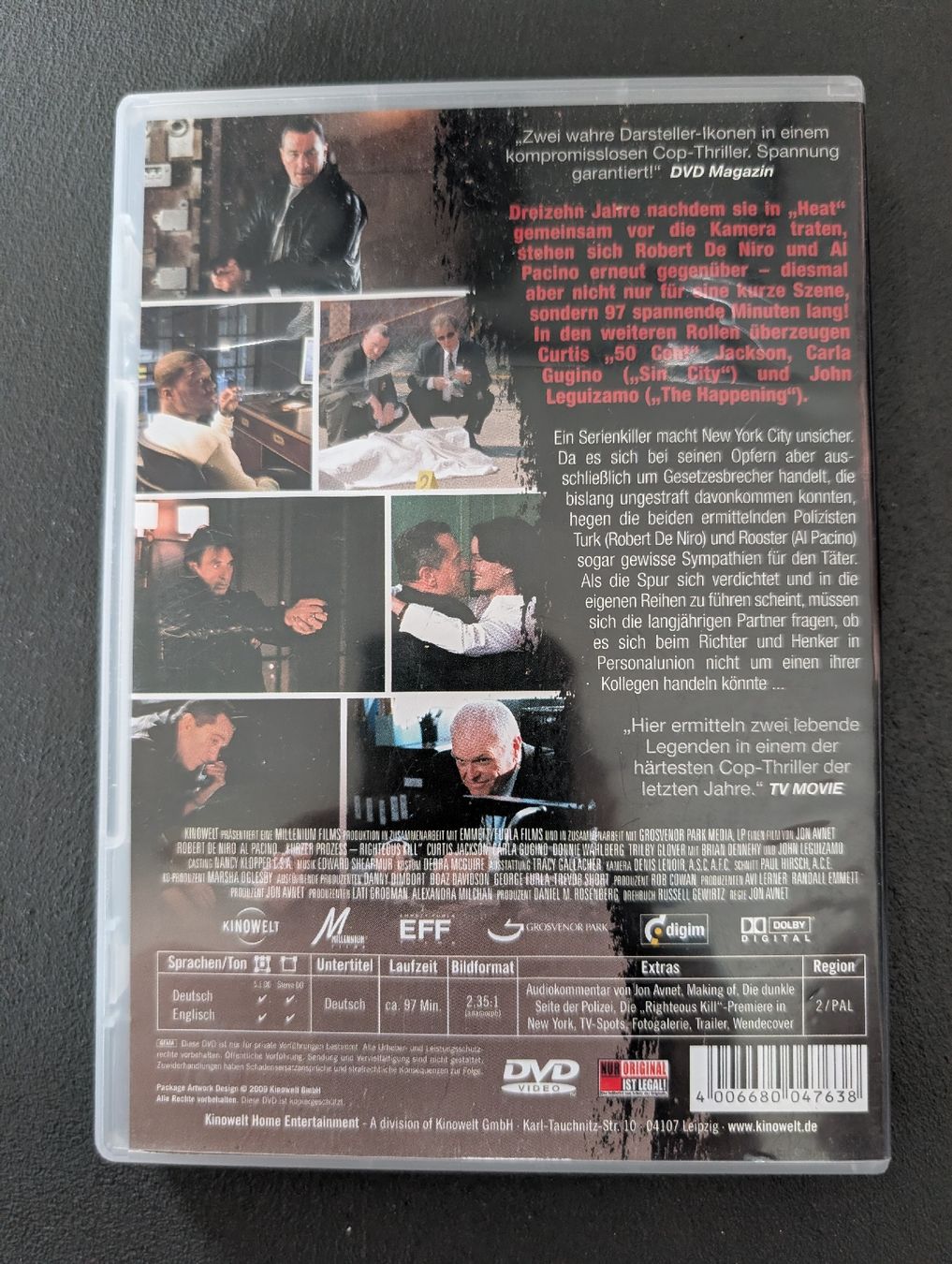 Tutti i DVDs: DVD Kurzer Prozess / Righteous Kill – Usato da Münsingen venduto da Rehtre 1