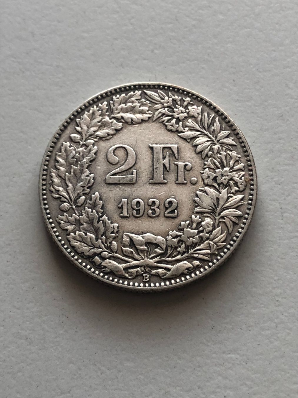 Alle Münzen: 2 Fr. 1932 – Gebraucht aus Schötz von Odpa