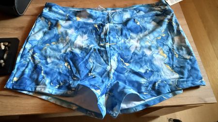 Bikini Oberteil und Hose blau gemustert neu Grösse 3XL
