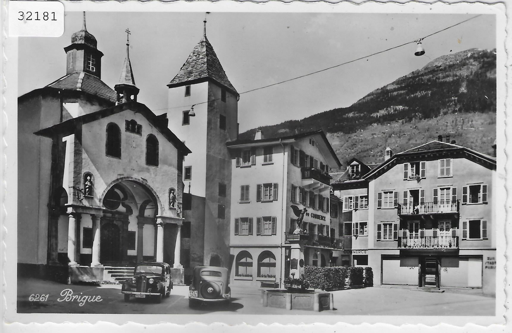 Ansichtskarten: Brig-Brique - Stadtparie mit Classic Car – Gebraucht aus Ettingen von Kartenplanet