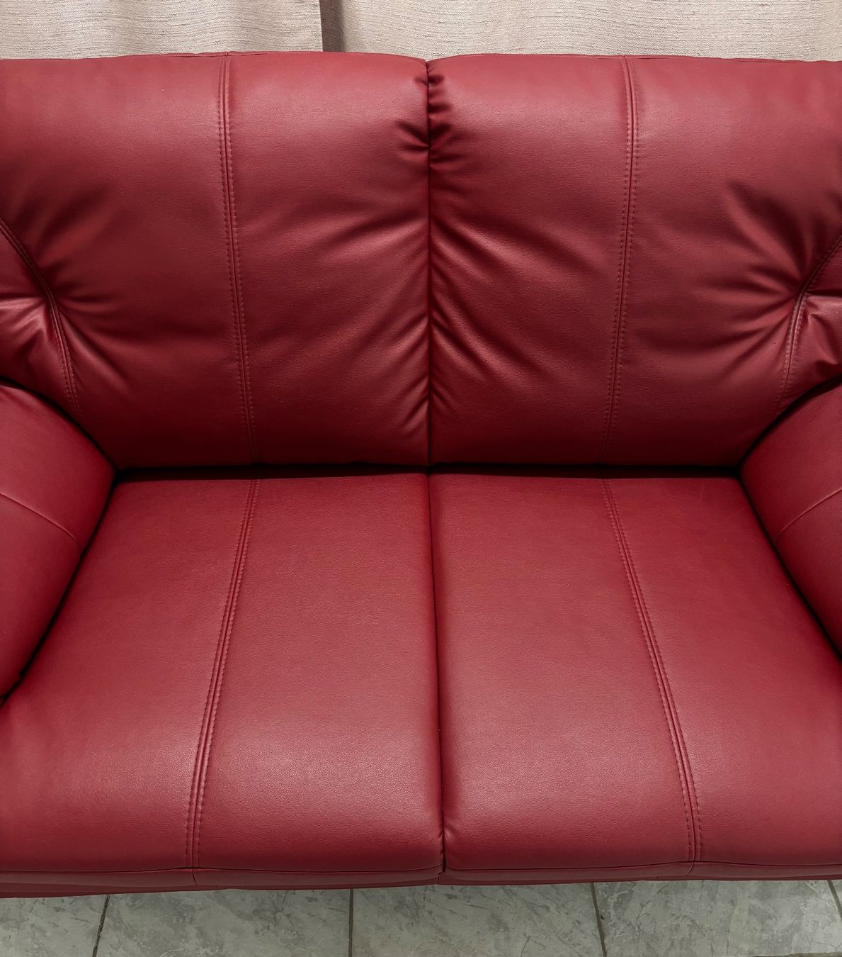 Divani: Rotes Kunstleder Sofa Bordeaux | TOP ZUSTAND – Usato da Suhr venduto da twt_gb7n 3