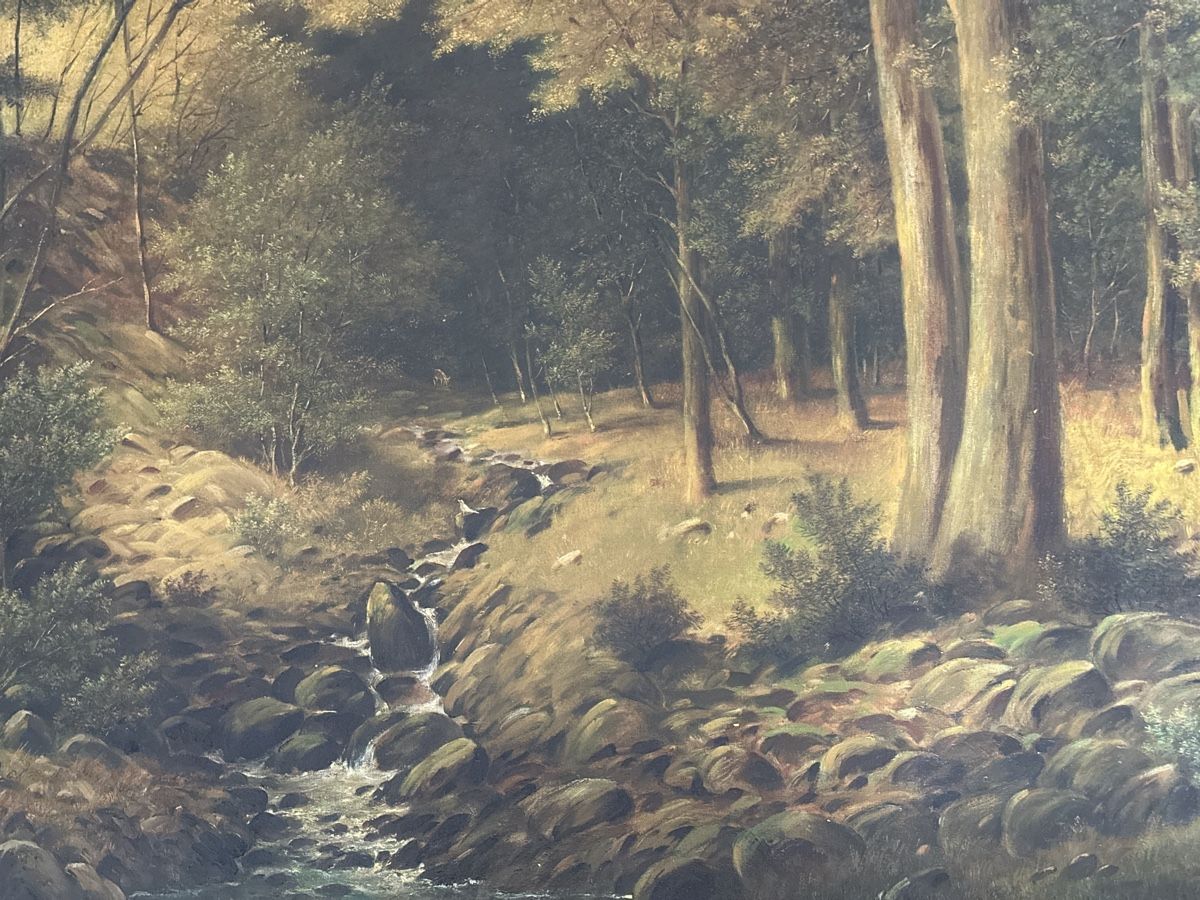 Gemälde: E. Gschwend Gemälde Wald mit Bach gerahmt – Gebraucht aus Winterthur von Greenlifestyle 1