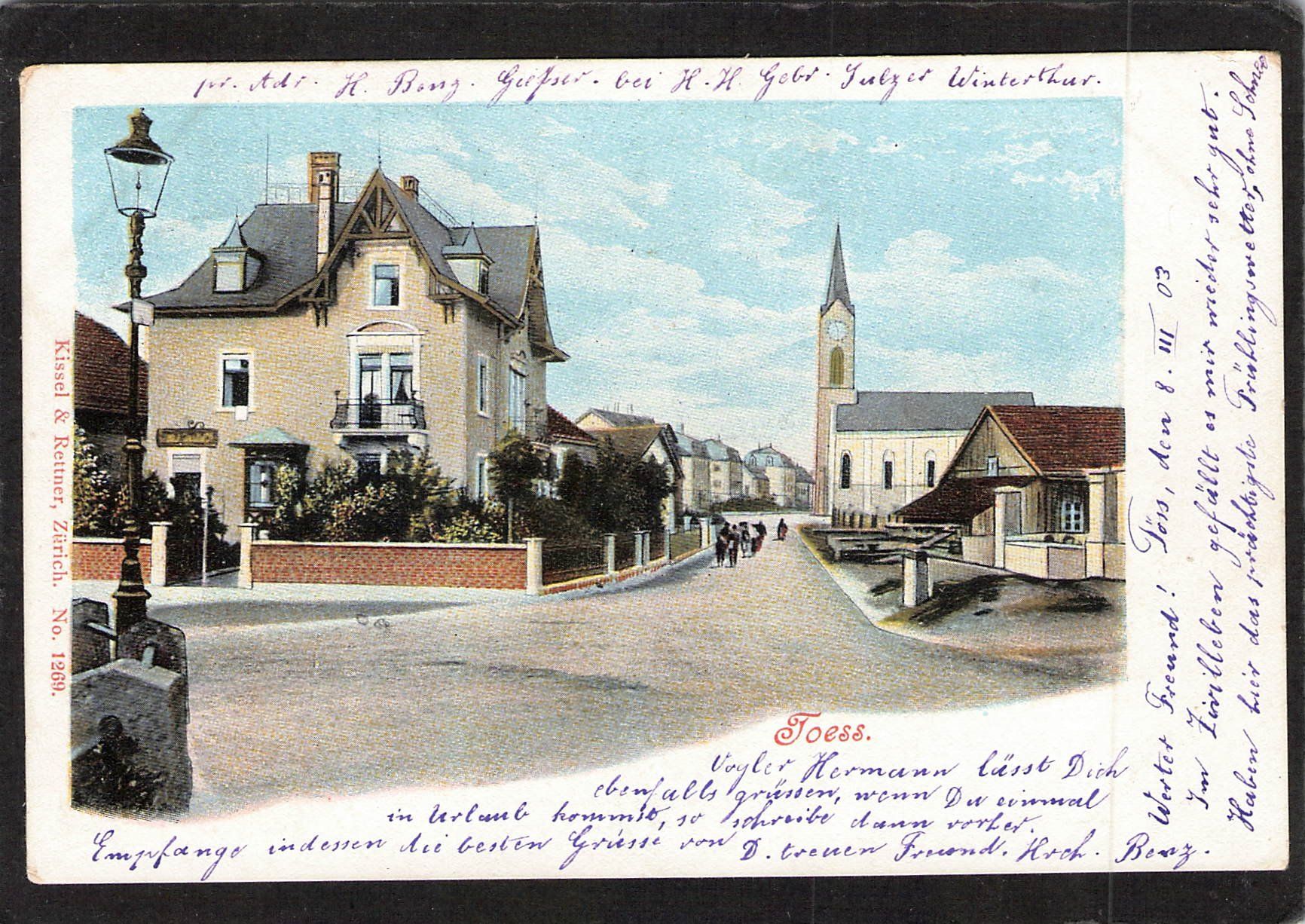 Ansichtskarten: Töss bei Winterthur ZH , gel. 1903 – Gebraucht aus Reichenburg von Pipo-67