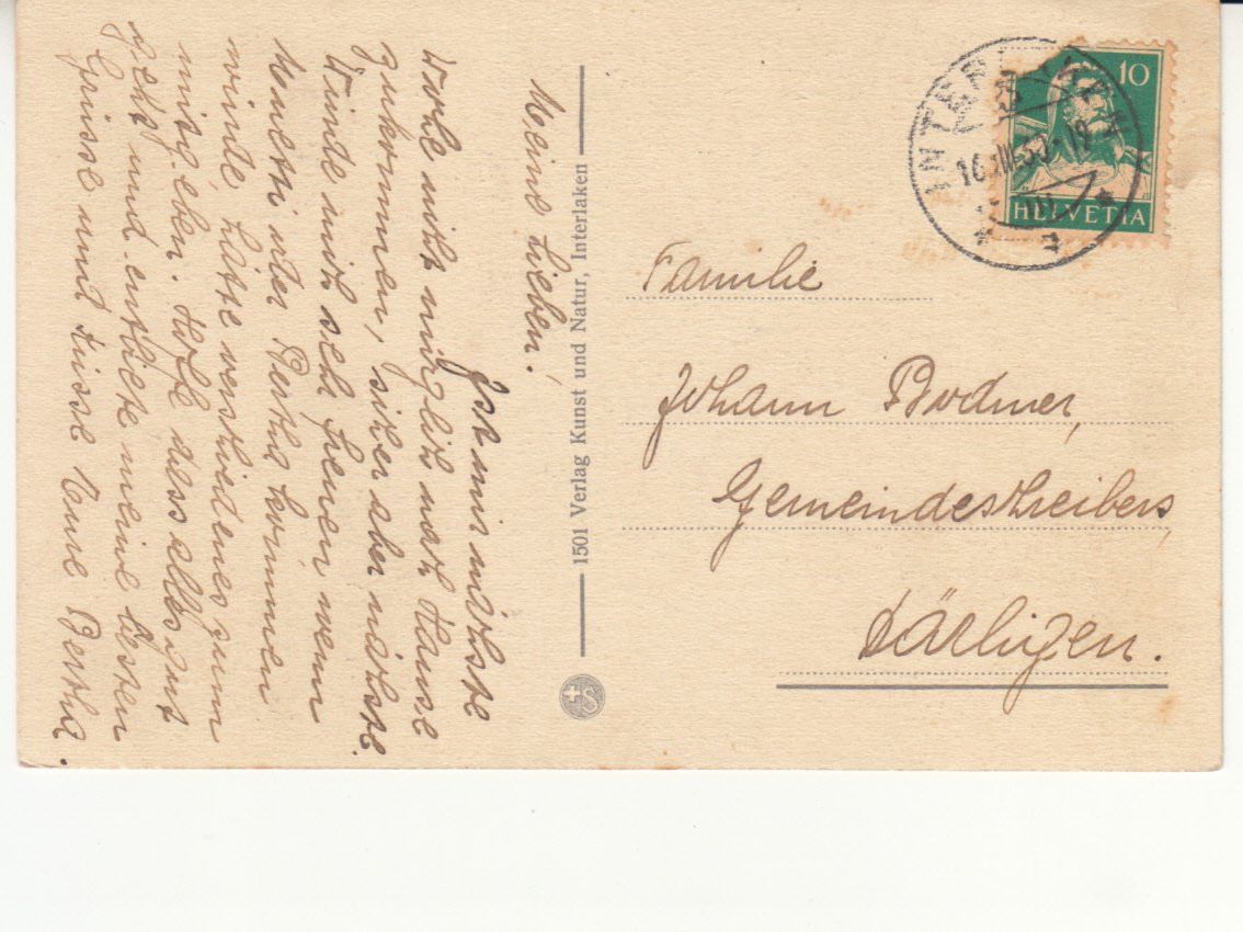 Cartoline postali: Interlaken Kursaal 1930 – Usato da Bürglen TG venduto da StampGraf 1