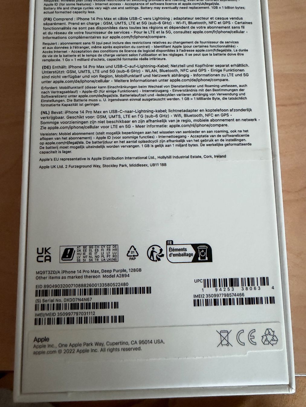 Apple Telefoni cellulari / Smartphones: iPhone 14 Pro Max purple 128 GB – Usato da Obergerlafingen venduto da Jopi_23 3