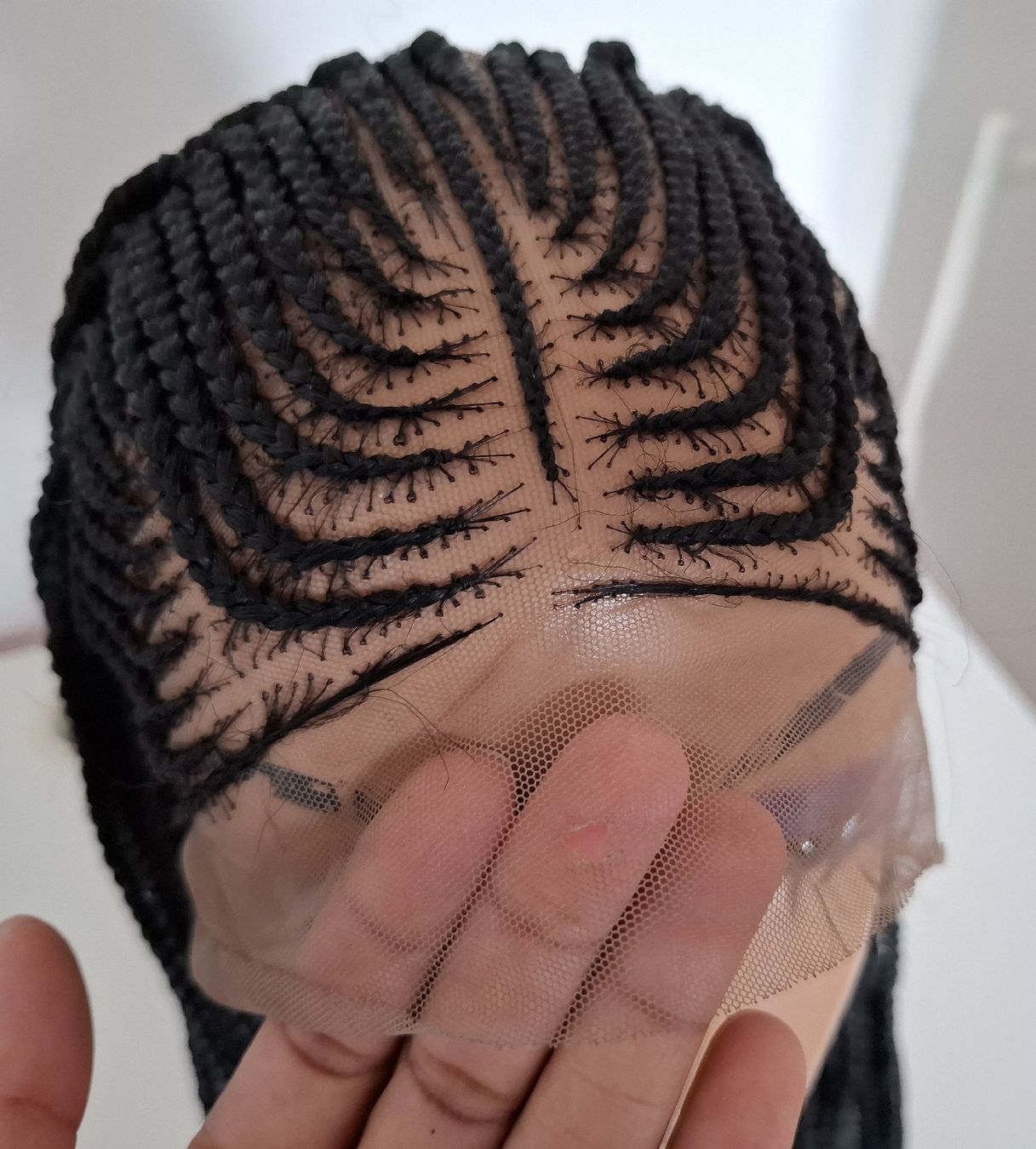 Parrucche: Long Black Braided Wig | Cornrow Style | Lace Front | Handma – Nuovo (secondo la descrizione) da Lausanne venduto da usa_xd5k 3