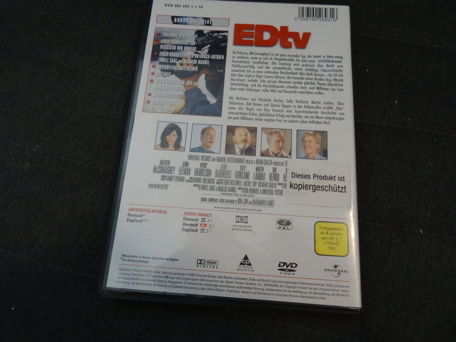 Alle DVDs: EDtv (DVD) – Gebraucht aus Olten von Disc-Verkauf 2
