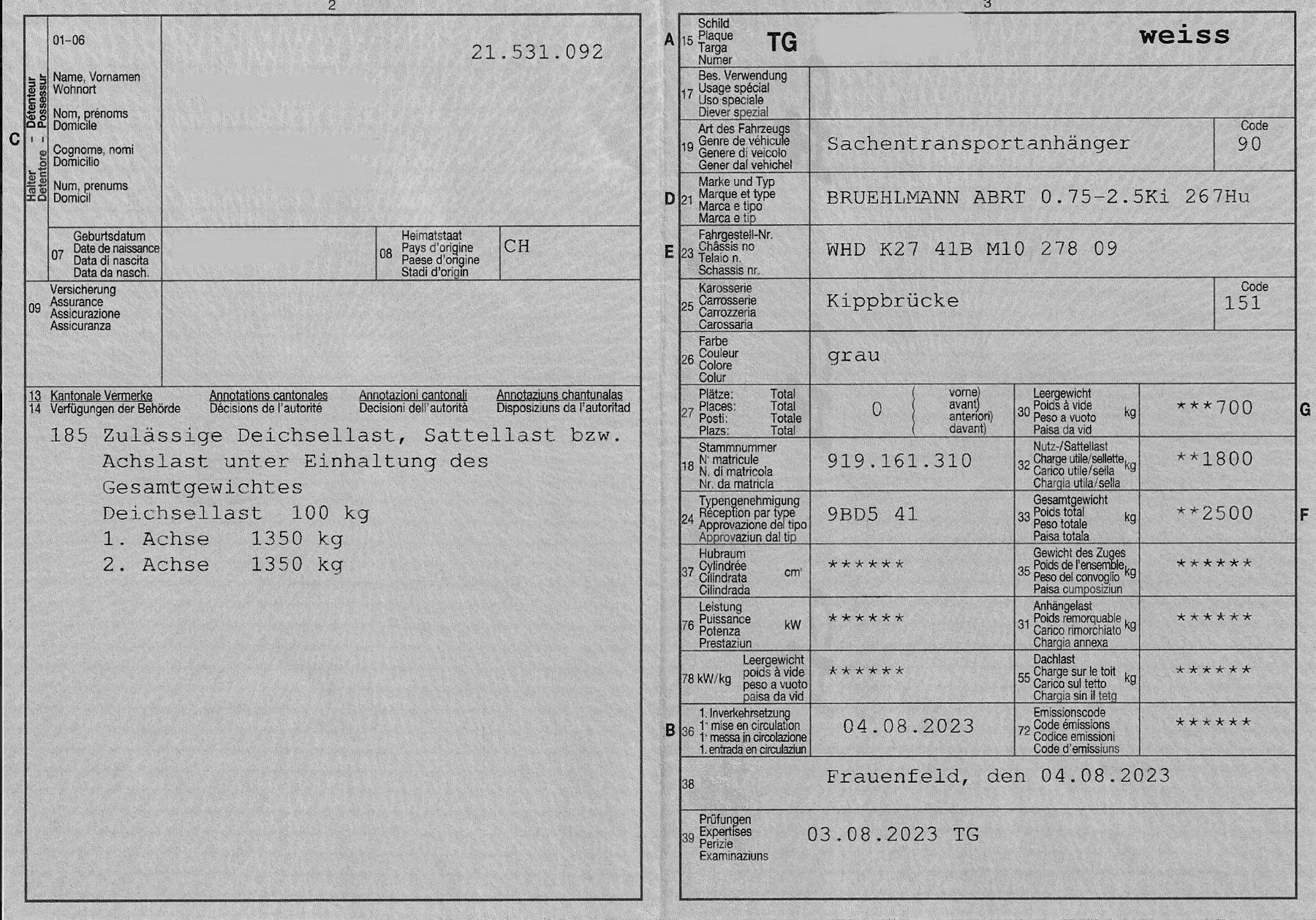 Kipper: Kippanhänger 3-Seiten – Gebraucht aus Steckborn von roland2498 5