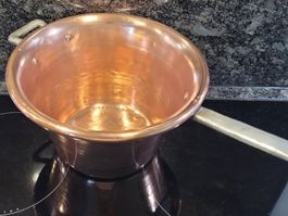EINE ORIGINAL HAND-GEDENGELTE🔨 KUPFERPFANNE 70-ER TOP