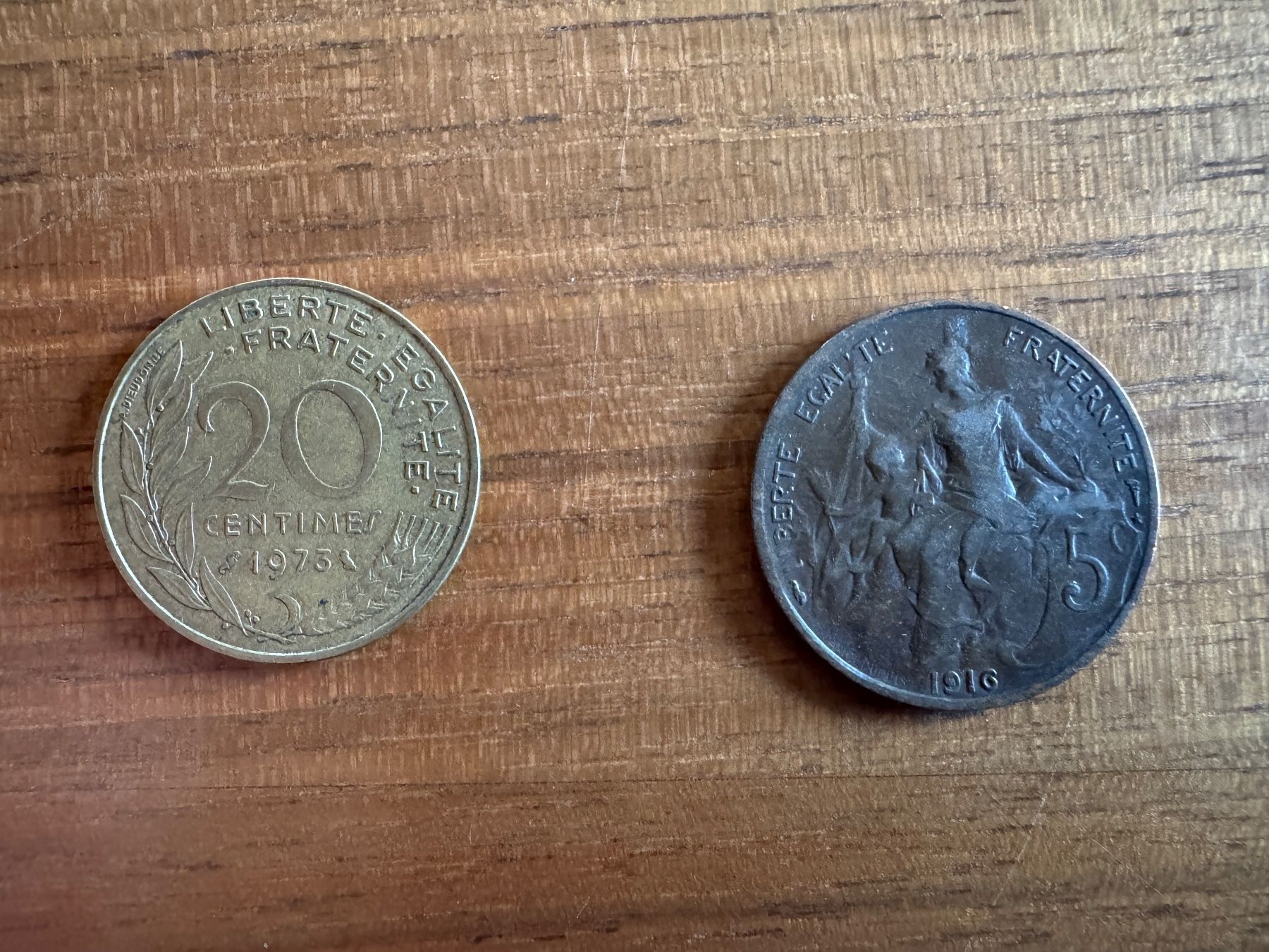 Alle Münzen: 20 / 5 Centimes – Gebraucht aus Gais von oliverz