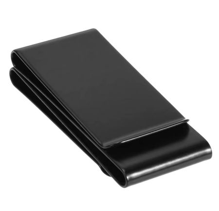 GELDKLAMMER EDELSTAHL MONEY CLIP GELDCLIP SCHWARZ MATT