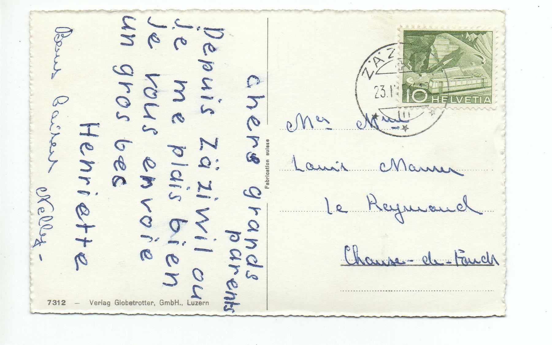 Cartoline postali: ZÄZIWIL – Usato da Jona venduto da philajona 1
