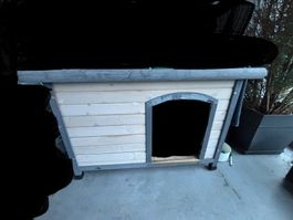 Niche pliable en pin pour chien Taille M