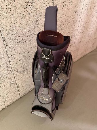 Golfbag, grau blau mit Traggurt