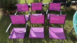 Lot de 6 chaises de jardin Hespéride  60 CHF le lot